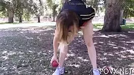 very tiny teen 18+ sucks cock in rough oral contest