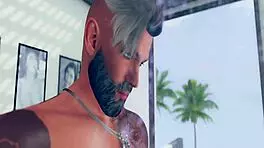 I’m in heaven with Grant Dynamo and Kitten in this steamy Second Life shower scene.