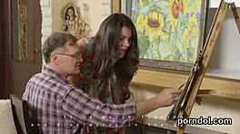 cuddly gets teased and shagged by older tutor 😏