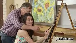 cuddly gets teased and shagged by older tutor 😏