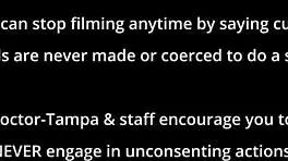 hey dr tampa, how's ava siren's 1st gyno exam going with that petite blonde?