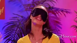 Dkye soaks her strapon at a wild hotdog eating contest.