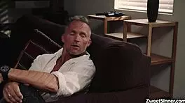 Seductive babe Whitney Wright uses her charm to fuck an older guy for money.