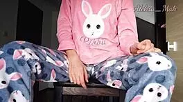 horny teen stepdaughter teases in pajamas 😏