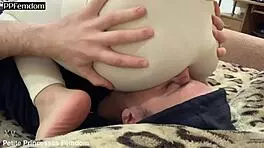 Lifestyle Femdom with Kira in Leggings - Foot Gagging and Facesitting