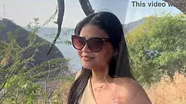 Beautiful Tourist with Small Tits Cheats on Husband. She Takes Stranger's Big Cock for Money, Reaching Intense Orgasm.