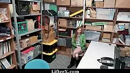 Lp Officer Dominates Shoplifter Teen 18+ in Garage