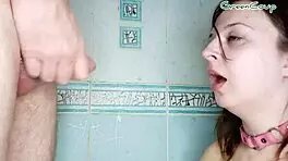 Deep Throat Fuck with Cum Dripping Down Her Throat