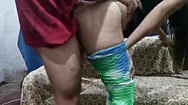 pinay teen exercises intensely after workout