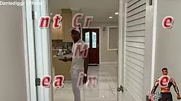 Stephanie Love creampied while hubby bangs door... oops!