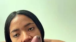 Teen gives POV blowjob to stepdad's BBC