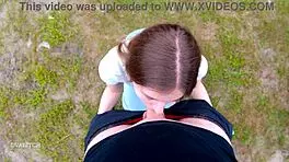 she wants throated outdoors and swallows cum