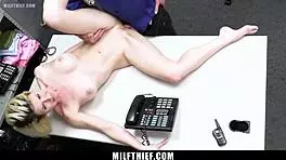 i caught the blonde milf kit mercer shoplifting and punished her with a blowjob in the garage