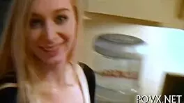 Hard pecker craves that tight shaved teen pussy