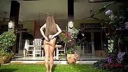 Sucking And Fucking On The Sunbed And Chair With Facial Mia Bandini