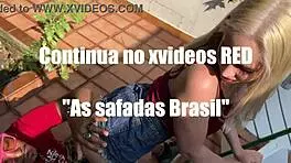 Hot Russian Blonde Teen Sweeps Yard While Black Cock Helps Interracially