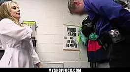 Teen Blows Officer In Shop