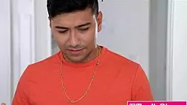 Hiding and having sex with super hot Latina teen stepsister Angel Gostosa in POV