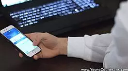 Blonde Cornelia rides to multi-orgasms in lingerie! 😏