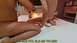 Hot Chubby Housewife Moans While Fucking Young Man Without Condom In Front Of Husband