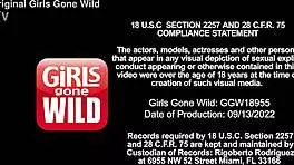 Big Scissoring Finale with Young Brunettes in Wild Lesbian Group