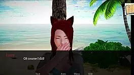 My new family episode features a homemade game with redhead and brunette teens.