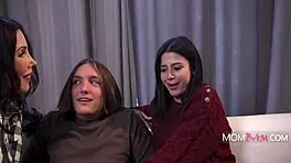 Stepmom teaches sex lessons to teen and friend 😏