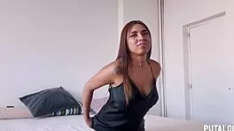 damn, putalocura michi, tetona latina follando y tragando leche!