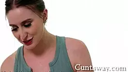 Curvy ebony babe with natural tits enjoys getting her petite body fucked all day long. She loves the intense pounding on her ass and tits.