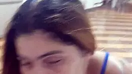 wife cheats on husband and he gets so horny he cums on her natural tits 😏