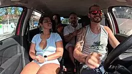 Ted Scores Hot Ride with Mari, Chell, and Candy Debby!