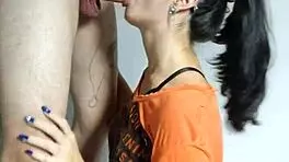 she whispers, 'i'm giving a deep blowjob to wellington prado's big cock and he cums on my tits'