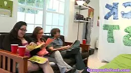 sweet college coeds get fucked in missionary position by amateurs in dorm reality