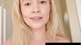 Petite blonde rides stepdad cowgirl after prom rimjob included 😜