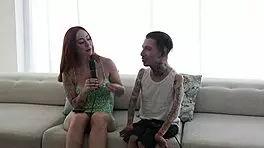 Teen Redhead in Hot Group Sex with Thai Babe