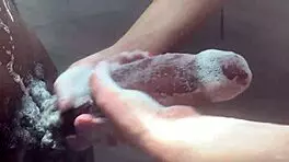 Horny college white girl worships massive BBC in steamy bath session. Wow!