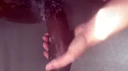 Horny college white girl worships massive BBC in steamy bath session. Wow!