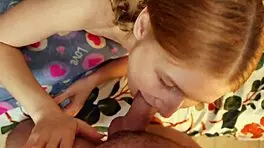 Stunning Beauty's Face Drowned in Cum at Sunset