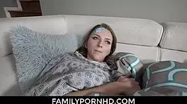 Stepsis squirts on brother's huge cock in nature