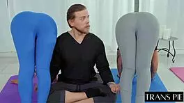 Big Cock Alert! Two Shemales Dominate One Lucky Guy Hard!