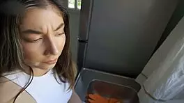 Latina maid bent over by boss's big cock