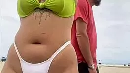 Cheese Vendor Stares at My Exposed Pussy on African Beach