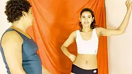 Sistya in her first porn video. Desi girl with wet pussy and natural tits close-up