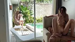 i don’t care if the maid’s cleaning outside, gotta fuck now with a quick creampie!