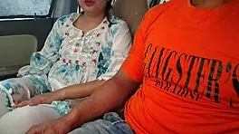 Cute Desi Saara Bhabhi Takes Huge Dick in Risky Outdoor Car Fuck