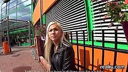 Stunning Czech girl lured from shopping centre for intense pov pounding