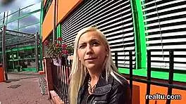 Stunning Czech girl lured from shopping centre for intense pov pounding