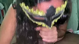 Damn, I swallowed my neighbor’s whole cock at midnight! So submissive! 😳