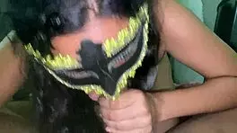 Damn, I swallowed my neighbor’s whole cock at midnight! So submissive! 😳