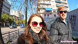 petite girlfriend takes a big cock on vacation in athens